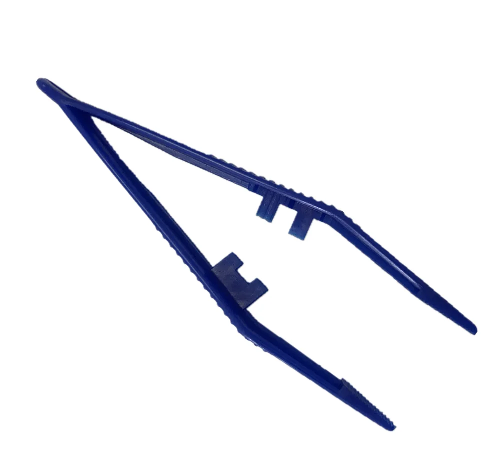Good Price 12.5cm Medical Disposable Plastic Forceps Tweezers