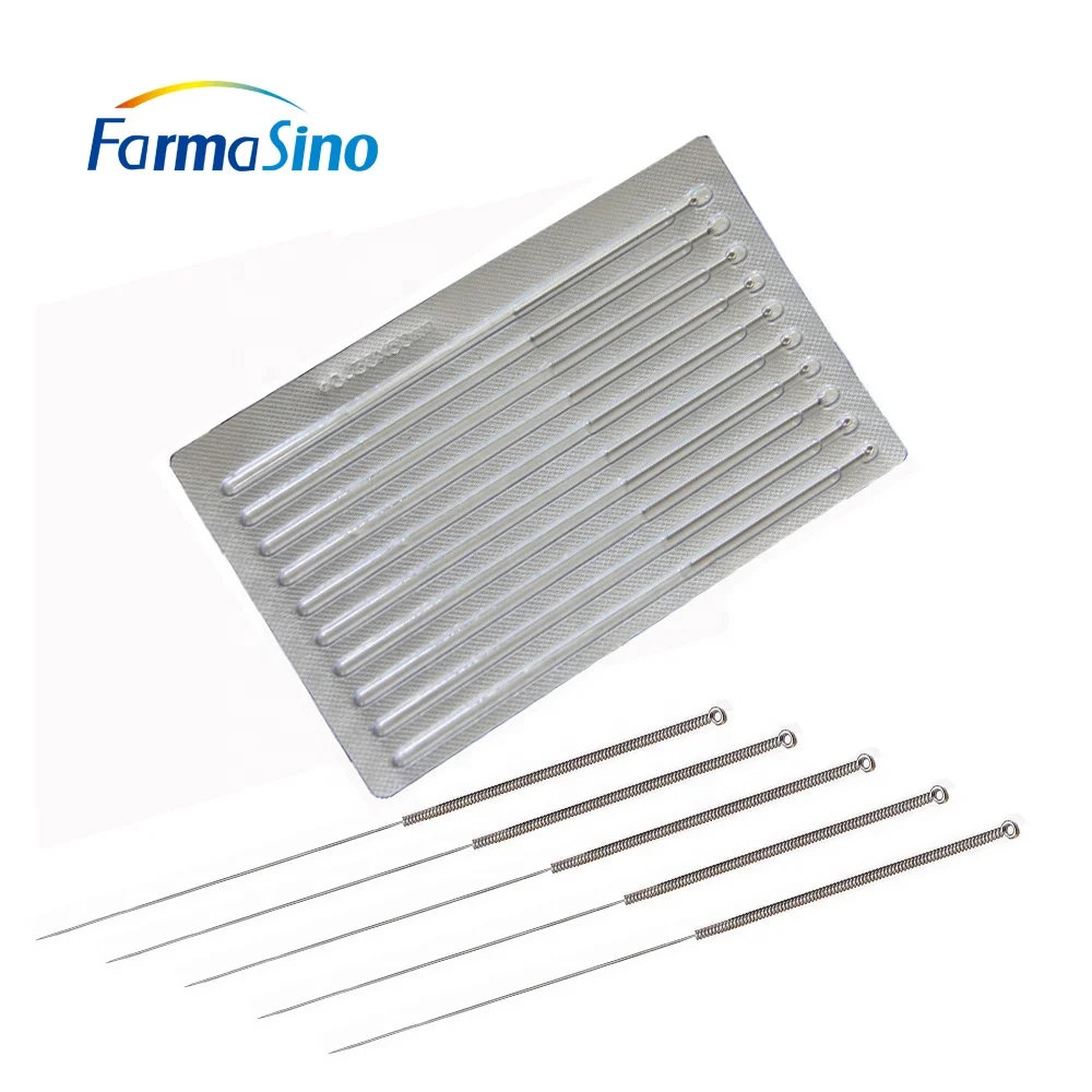 FarmaSino китайская терапия одноразовый стерильный пресс Иглоукалывание иглы с направляющими трубами