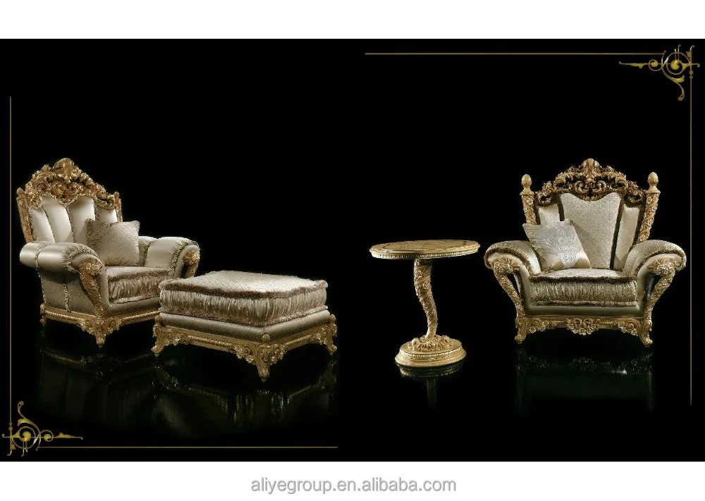 Luxury italian living room set hand carved sofa set antique baroque european furniture