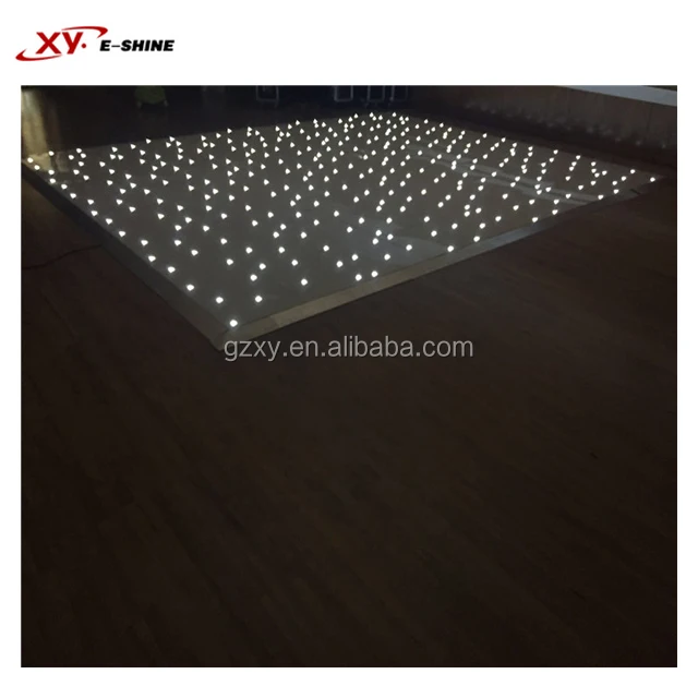 China Hot Sale 3D Starlit  Time Tunnel DMX Flashing Led Dance Floor Lights White Star Wedding Dance Floors