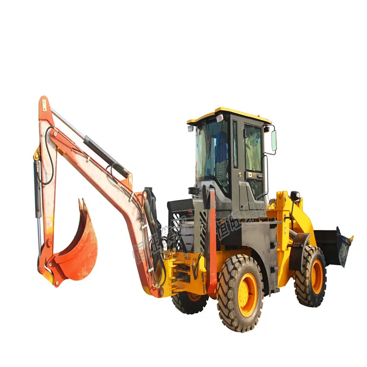 4wd 40hp tractor with front end loader and backhoe wheeled backhoe loader excavator (62126935495)