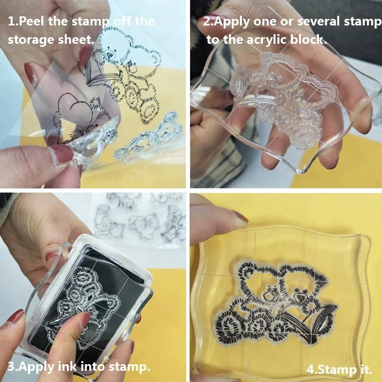 Krystal Acrylic Block, Acrylic Stamp Display For Scrapbooking Crafts Making