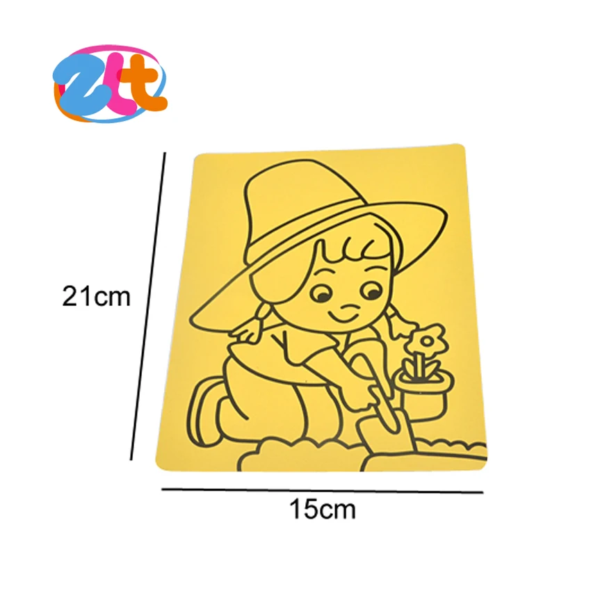 Custom kids set painting cards sand art pictures