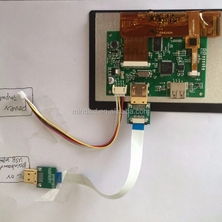 SSD1963 tv control board of 5 inch 800*480 and capacitive touch panel support raspberry pi display