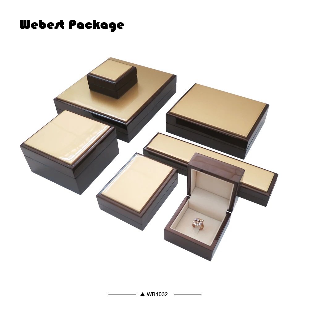 Webest fashion ring earring pendant bangle necklace wooden jewelry packaging box wholesale