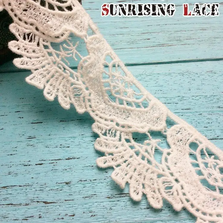 African Tops Embroidery Designs Flower Cotton Lace