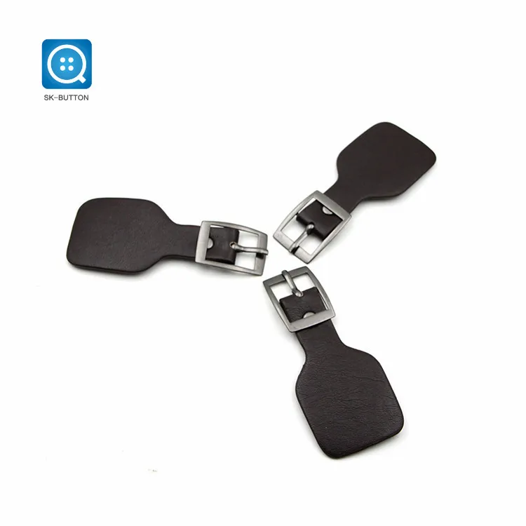 soft PU Leather exaggerated Waist covered name belt buckle button sewing Frog toggle fashion garment belt button for coat