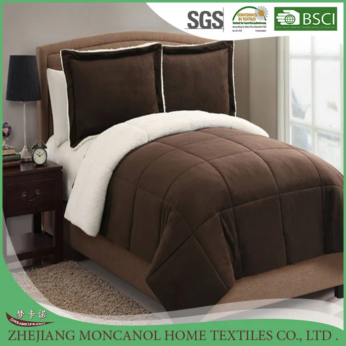 
Super soft microfiber sherpa blanket reversible alternative down comforter Super soft microfiber sherpa blanket reversible alternative down comforter