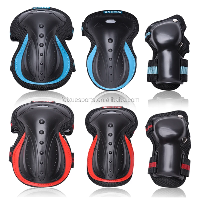 Protective gear knee pads elbow pads 6in1 set for skateboard roller skate sports