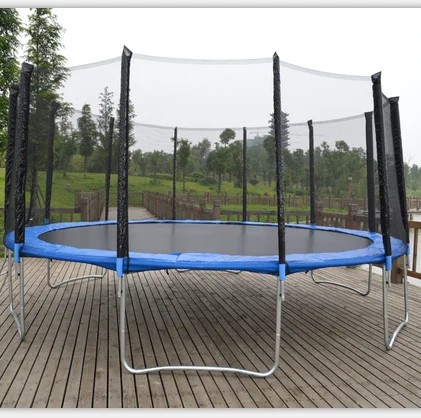 
big round trampoline with safety net and ladder for sale 