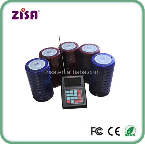 2-цифры Беспроводной Обслуживание Официанта Пейджер Каботажное Судно с Одной Клавиатуры