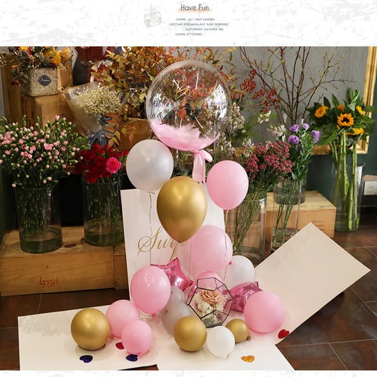 Новейшая удивительная коробка для подарков Лизы с разными воздушными Шарами на День святого Валентина