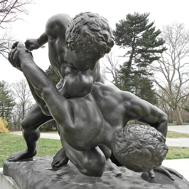 Garden Large Metal Bronze Naked Nude Male Statue for Sale