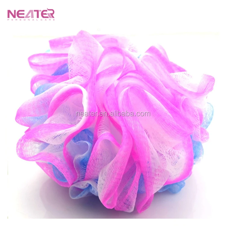 Clean Deeply Colorful Mesh Loofah Bath Sponge Shower Sponge