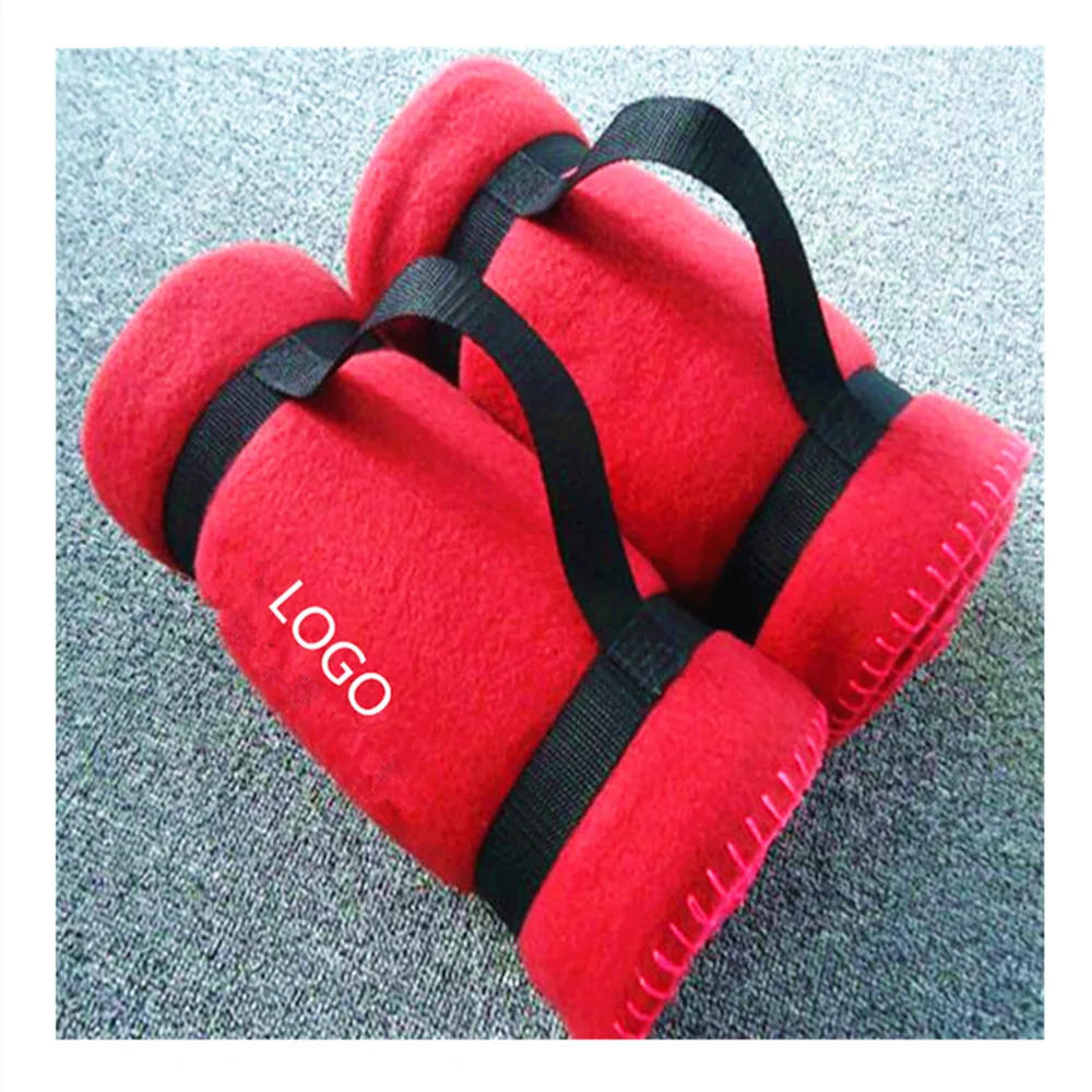 
Polyester Airplane Blanket Travel Very Cheap Wool Blanket With Handle Polar Fleece Blanket 