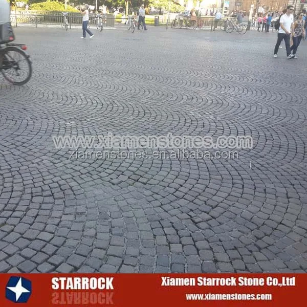Granite cobblestone driverway paver
