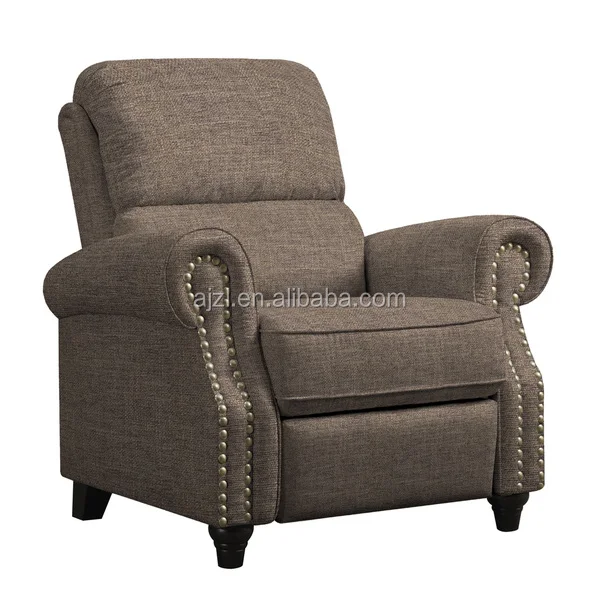 
Brown Linen Push Back Recliner Chair 
