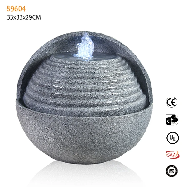 Polyresin indoor buddha fountain with ball