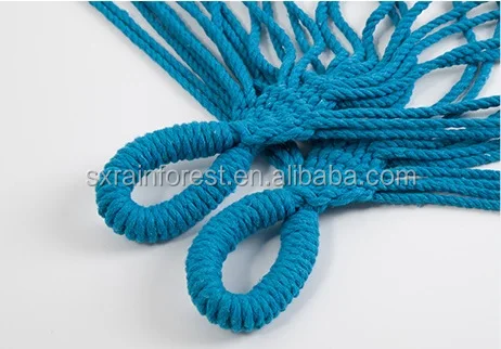 Colorful Strips Wooden Hammock Hanging Sleeping Bed with Wood Spreader bar