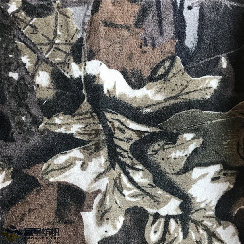 Breathable waterproof polyester camouflage printed fabric with TPU film for military and hunting