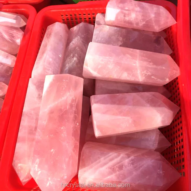 
Wholesale Large Rose Quartz Tower Cheap Price Rose Quartz Obelisk For Decoration 