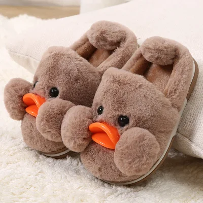 Симпатичные Мультяшные детские тапочки в теплый дом зимой