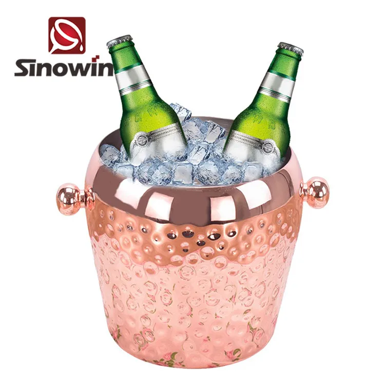 Ведро для пива льда вина ведра с ушками оптовая продажа из нержавеющей стали охладители и держатели аксессуары бара инструменты ежедневного приготовления