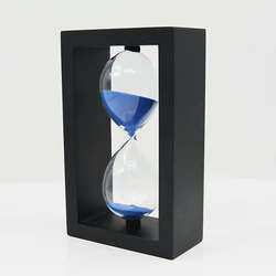 Home Decoration Gift Wood 60 Minutes 1 Hour Sand Time Hourglass