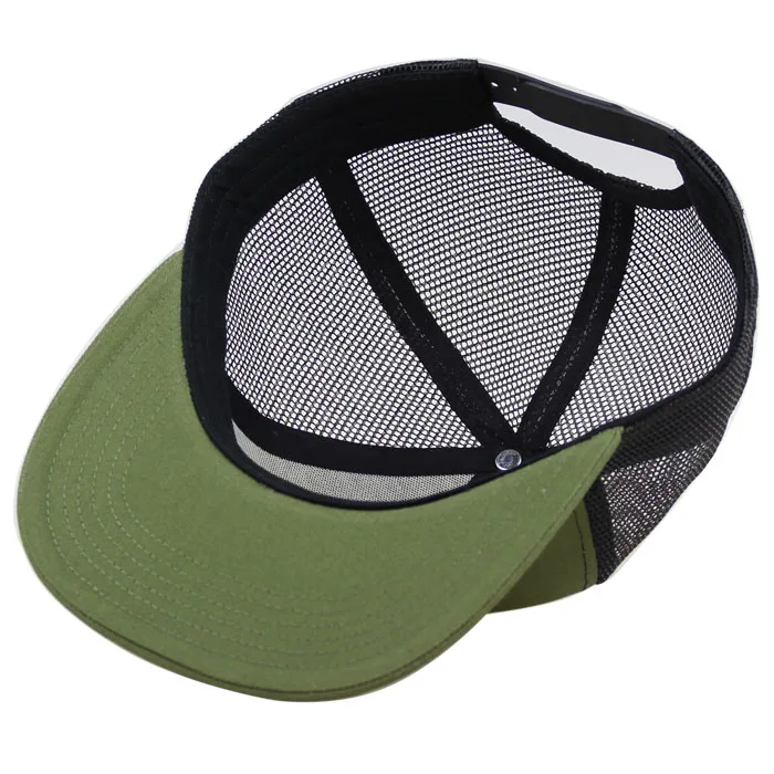 custom woven patch logo high crown snapback trucker hats wholesale