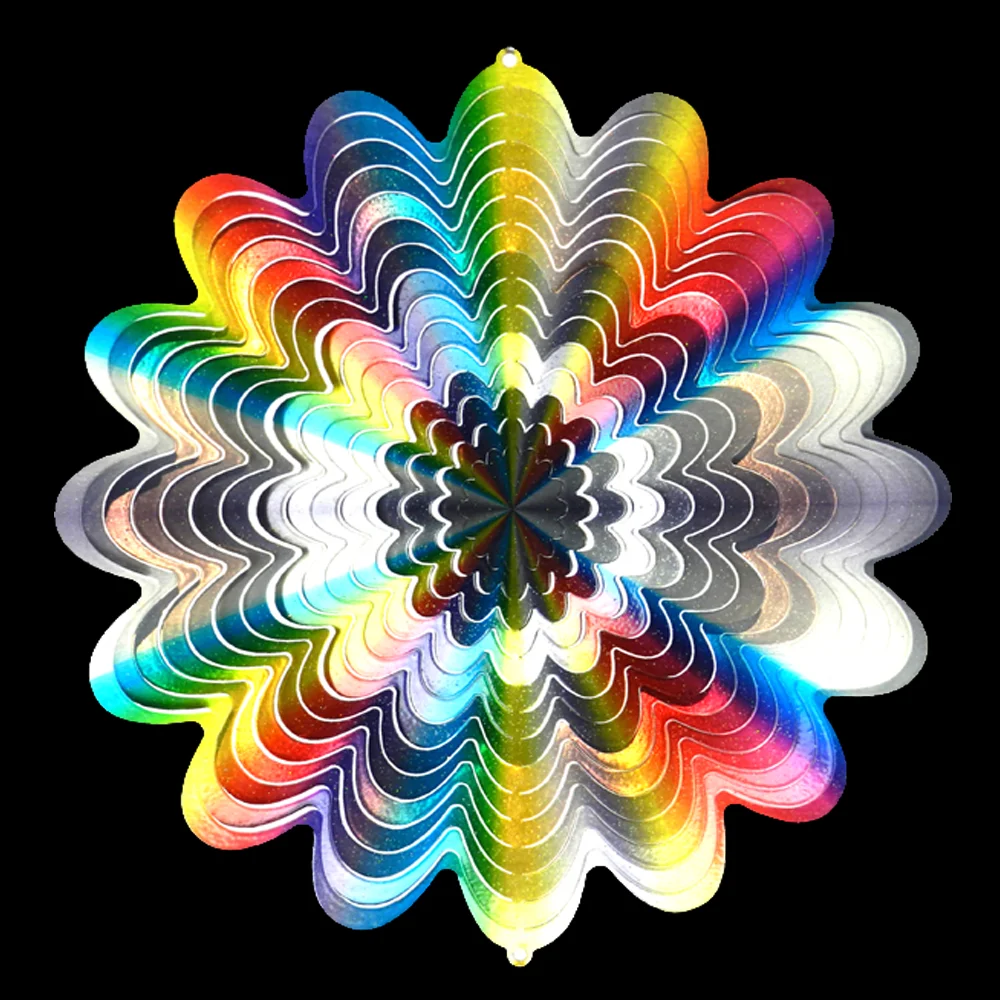 
3D animated wind spinner--rainbow 
