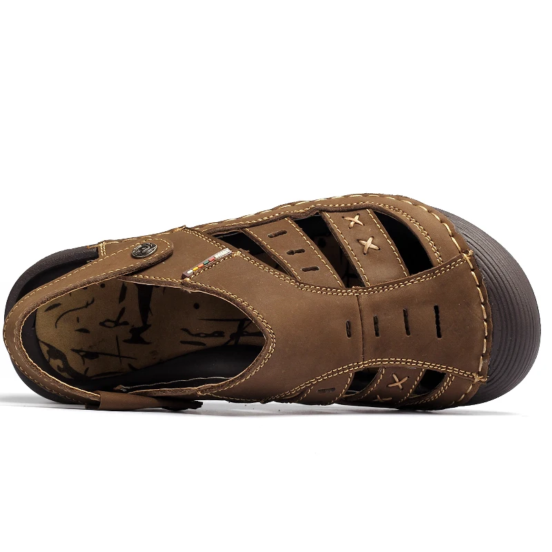 Topsion Best Selling Products In Ethiopia Spanish Genuine Leather Mans Sandal Shoes