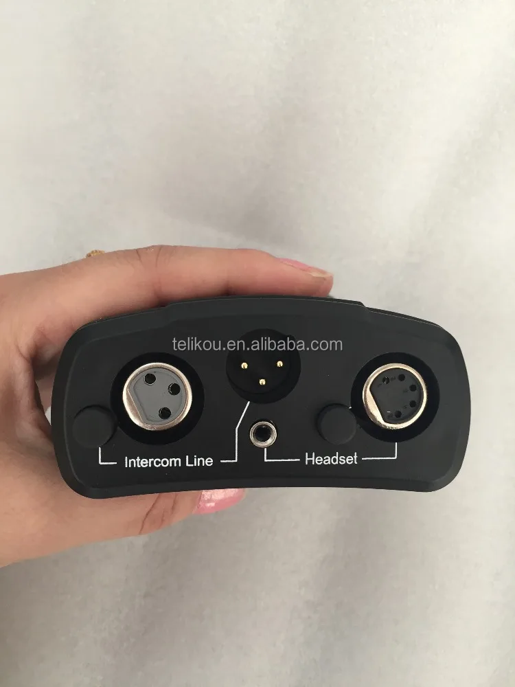 TELIKOU BK--201 Dual channel Belt pack XLR-3 Intercom Loop Through Connector, compatible with RTS dual channel belt pack