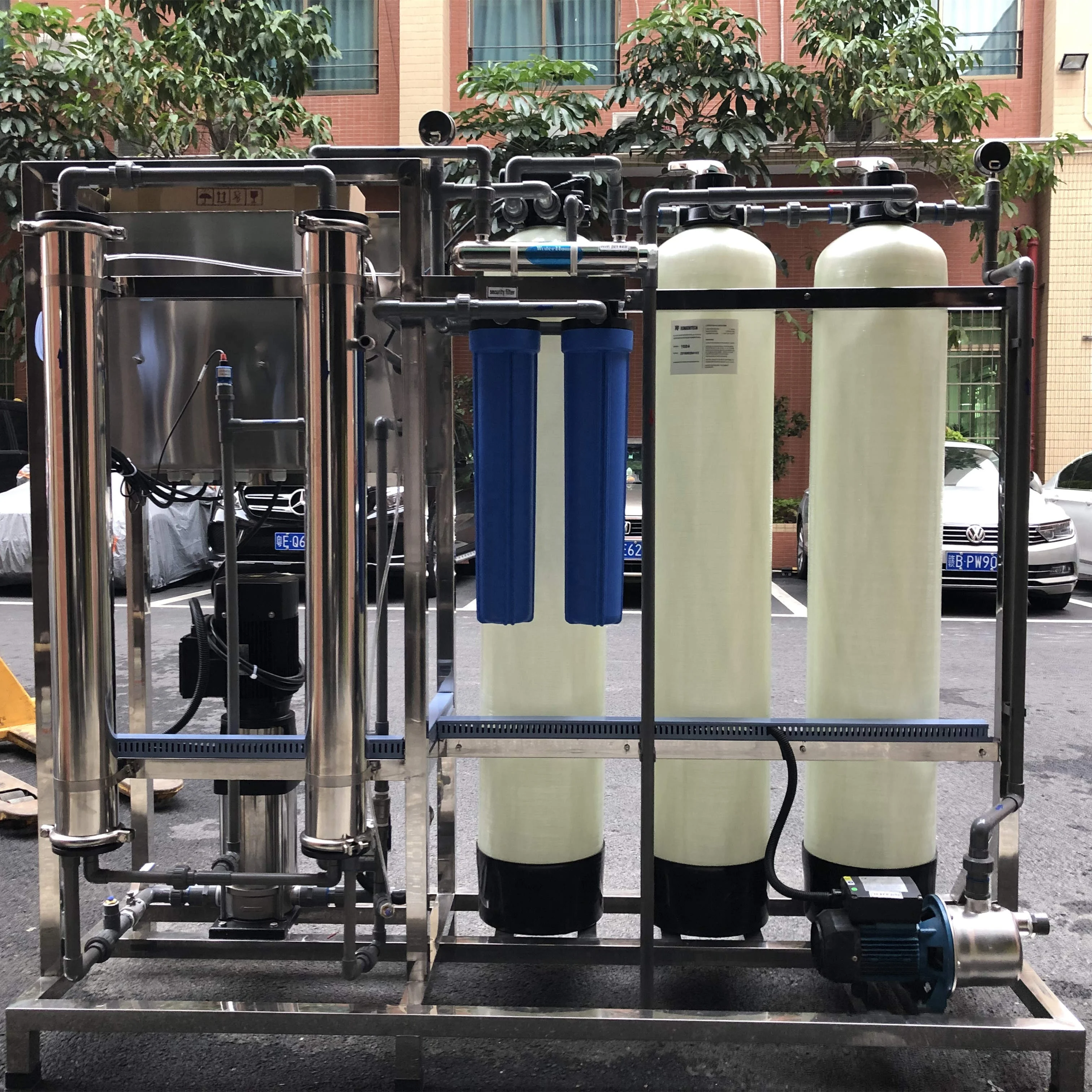 500LPH Mineral Water Filtration Filter RO Electrodialysis Equipment Battery Reverse Osmosis System Treatment Plant