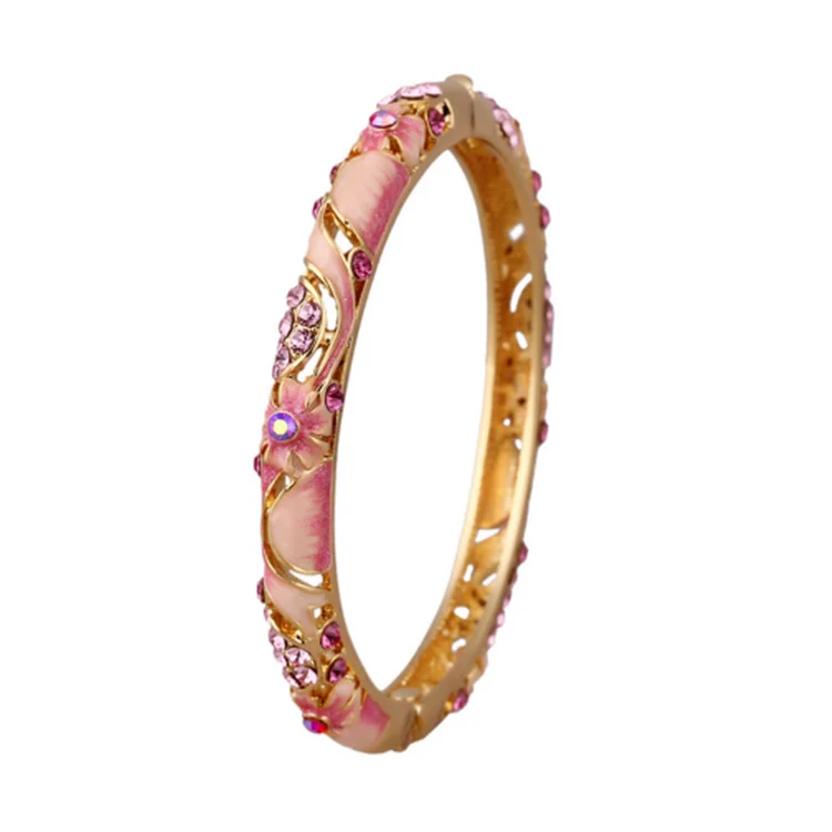 Женский широкий Стильный тонкий эмалированный античный браслет из перегородчатой эмали ювелирные изделия