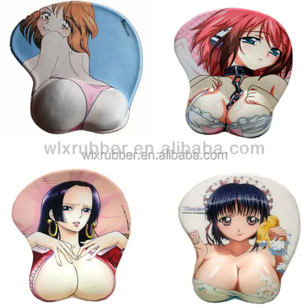 Пользовательских кремния гель запястье коврик для мыши / сексуальная девушка лари кормление коврик для мыши