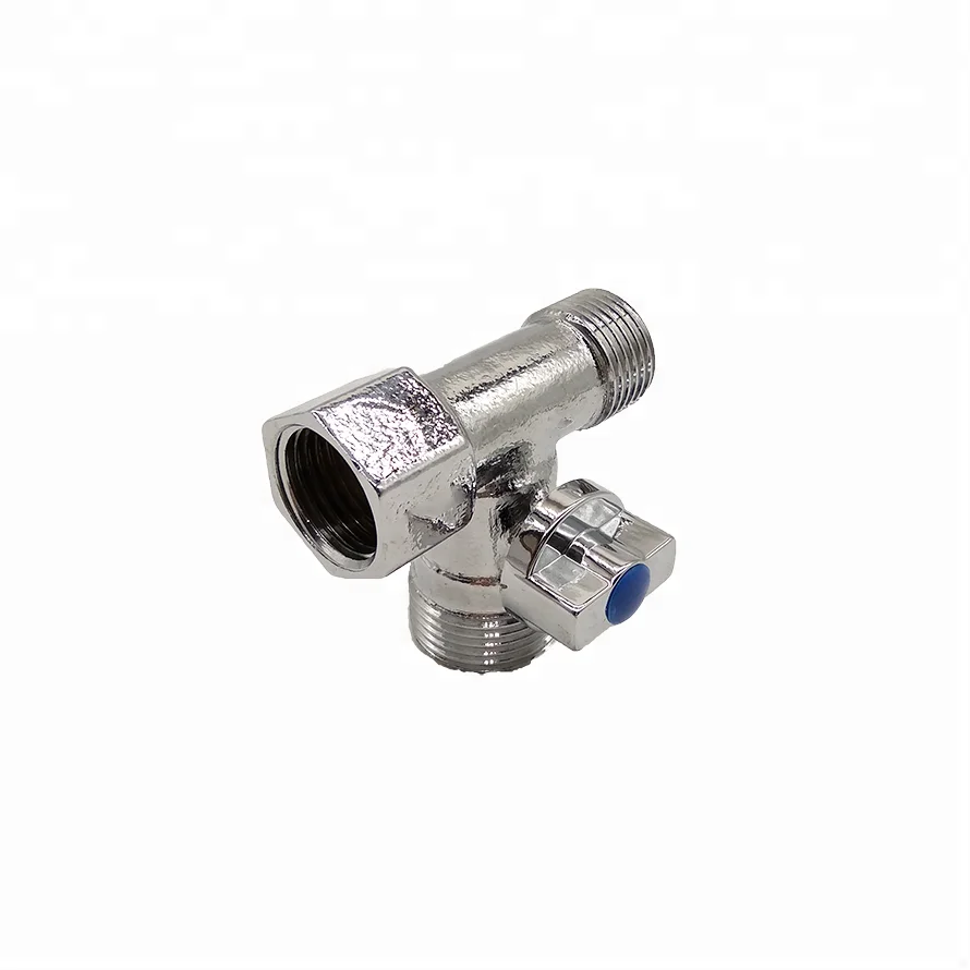 
2018 new product ORIENT High quality chrome plated 3way washing machine brass angle valve 1/2