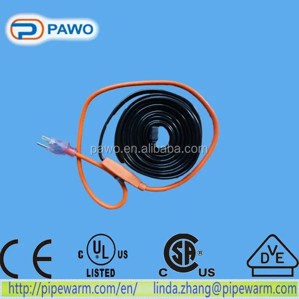 
220v 110v pipe heat tape /antifreeze heating cable for outdoor water pipe 