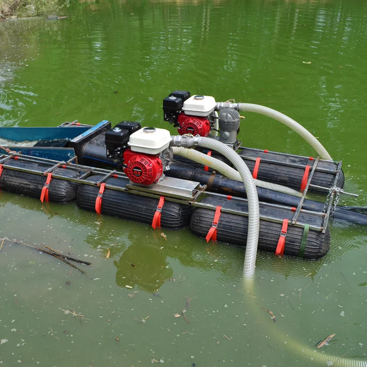 Alluvial gold mining equipment dredges