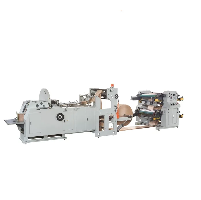 V bottom Paper Bag Making Machine With Flexo Printing Machine