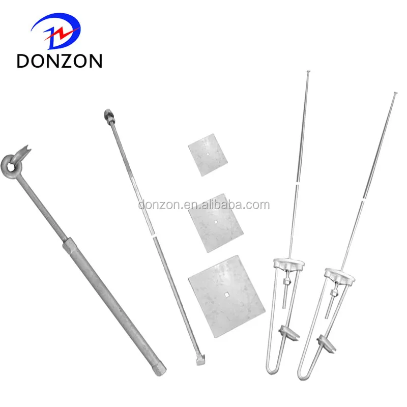 High quality overhead line hardware adjustable stay rod with square washer