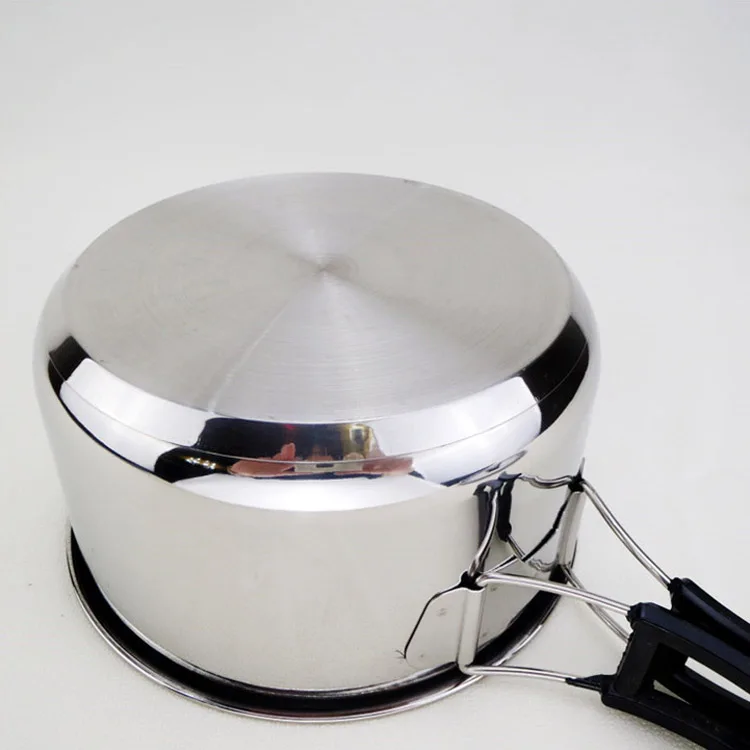 
3pcs/set stainless steel outdoors camping cookware picnic travel cooking pot set 