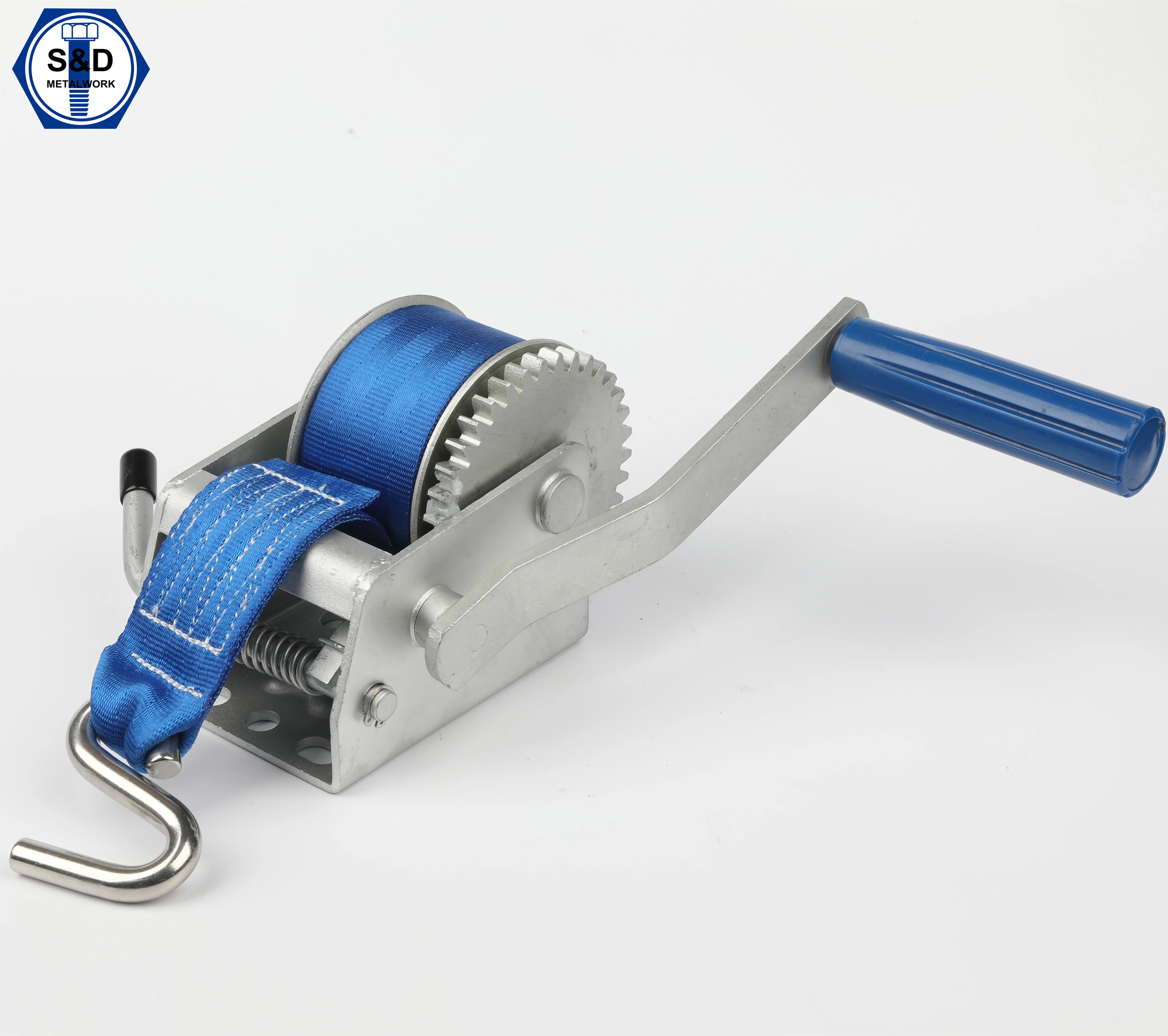 boat trailer manual mini manual hand portable winch 1500kgs with webbing