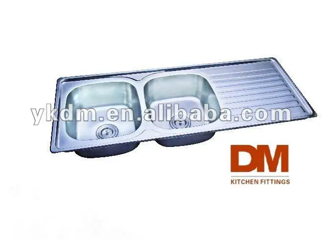 Сливная доска из нержавеющей стали, двойная чаша, квадратная кухонная раковина