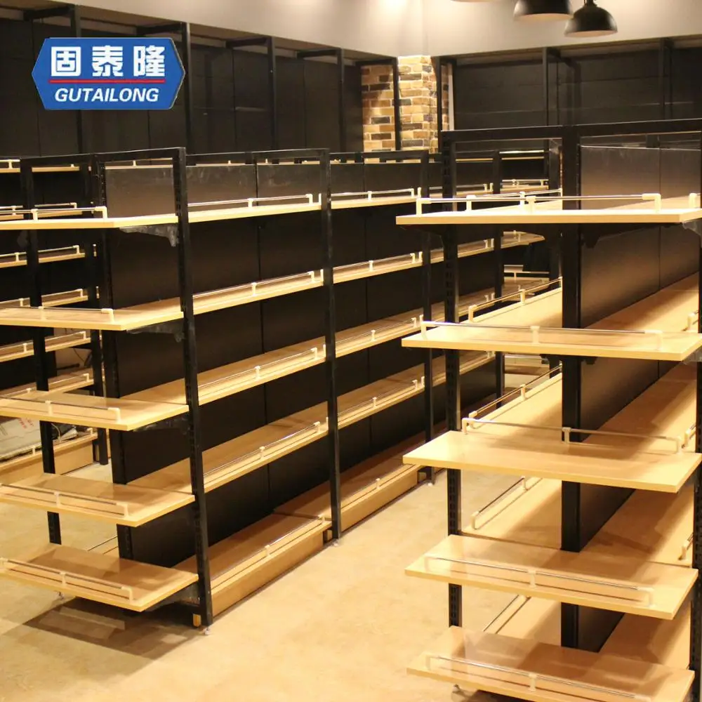 2018 New style back panel supermarket steel shelf from manufacturer in china