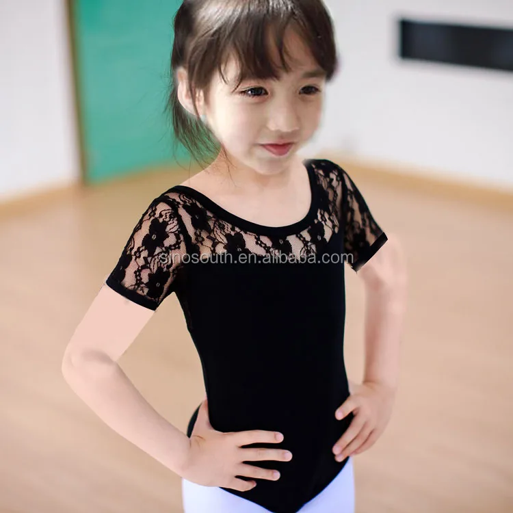 Black classical lace ballet leotard