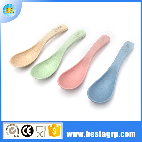 2016 новый продукт пшеничной соломы изменение цвета ложка, пластмассовую ложку, ложки