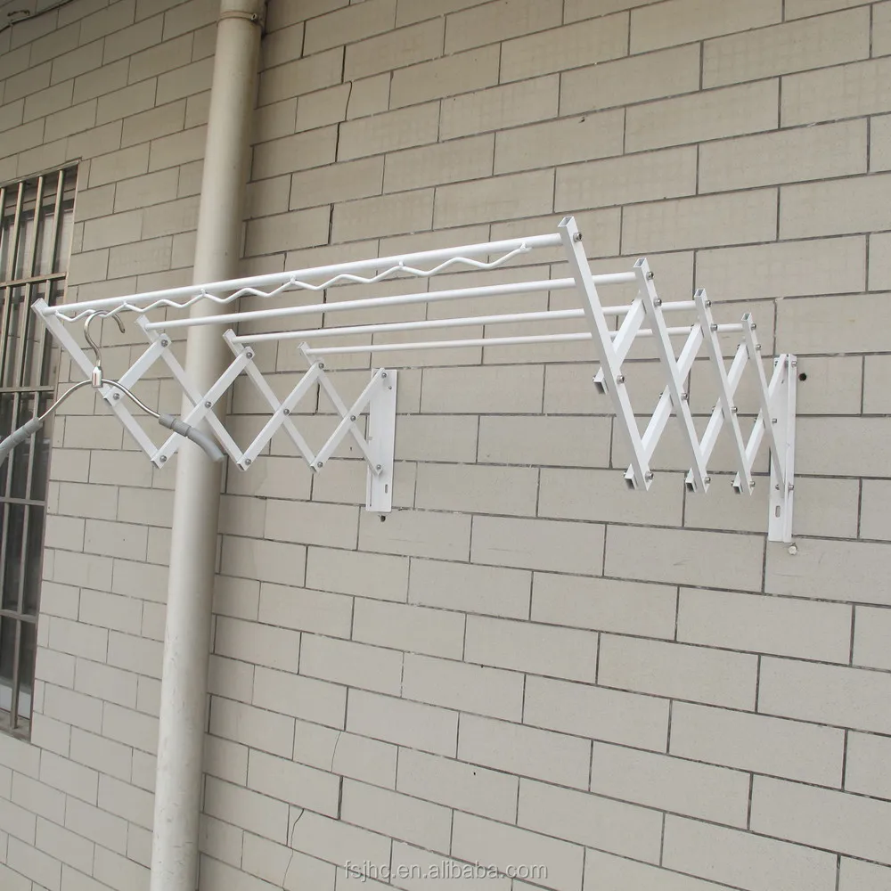 outdoor metal hanging clothes display wall mounted clothes drying rack