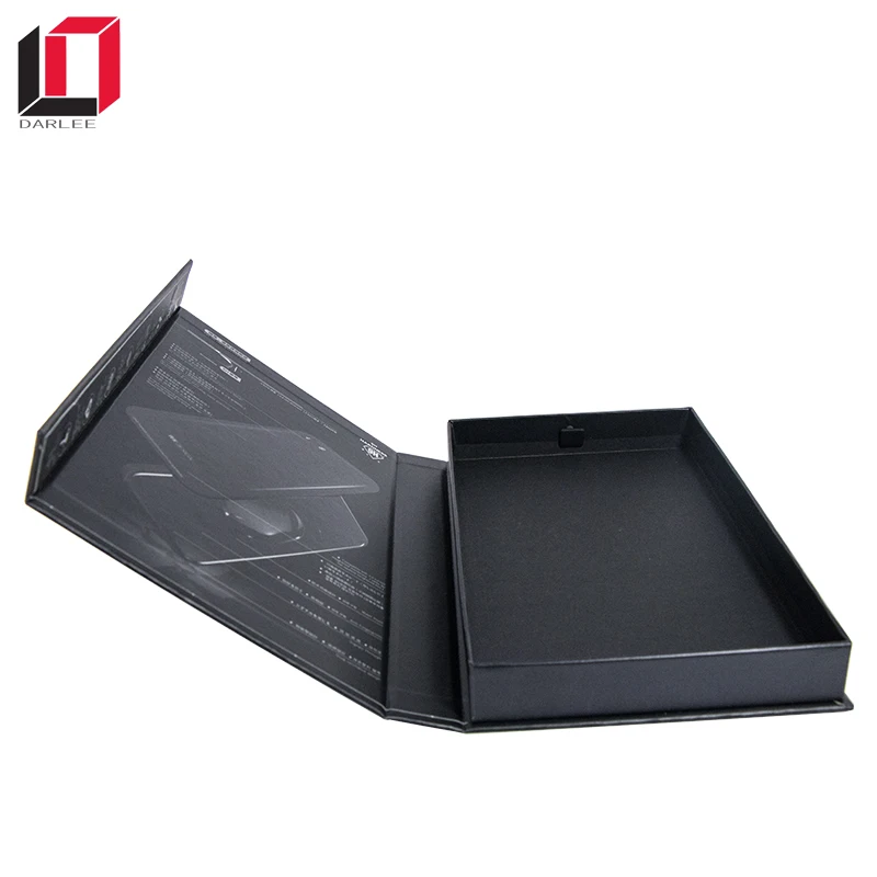 New Factory Black Magnetic Closure Book Shaped Black Otter Box for Iphone X Case Packaging