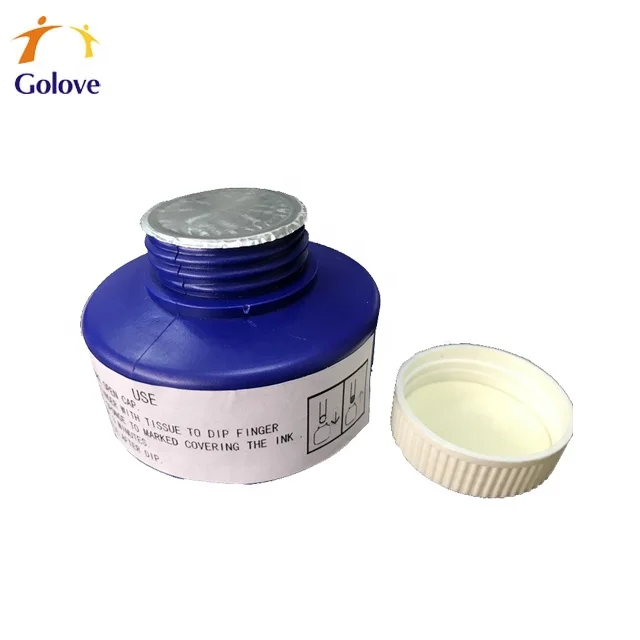 Non-washable purple election indelible ink with silver nitrate