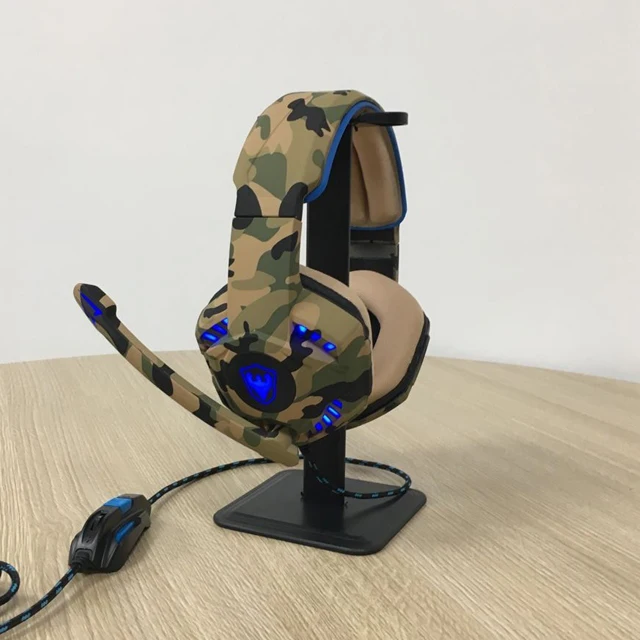 SATE (AE-368C) New 3.5mm Camouflage Game Headset Professional Gamer Stereo Head-mounted Headphone Computer Earphones for PS4 PS3